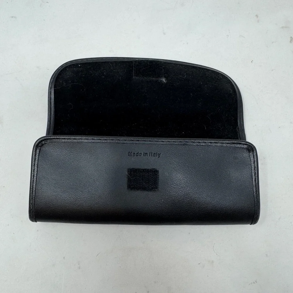 Versace Black Leather Medusa Head‎ Sunglasses Case Made in Italy Eyewear Pouch